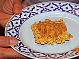 Rice cracker with Coconut Peanut Dip